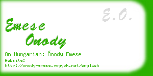 emese onody business card